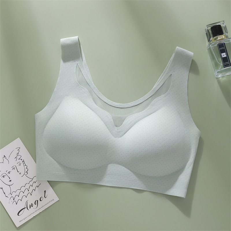 Breathable vest push-up bra in mint
