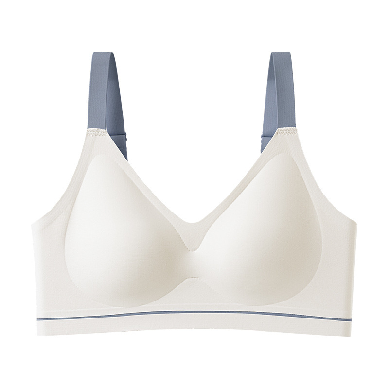 Wire-free push-up seamless bra in ivory